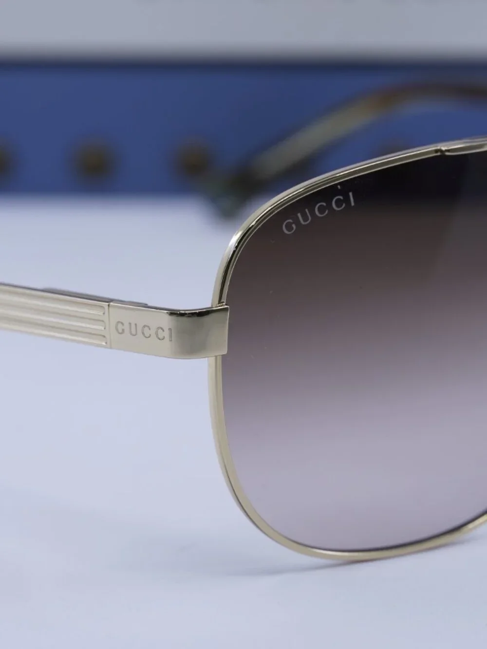 Gucci GG1223S 003 Square Sunglasses - Gold/Brown Gradient